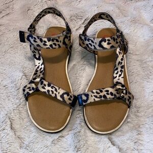 Leopard Print Girls Sandals